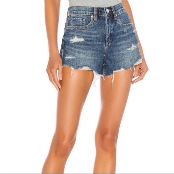 NWT Blank NYC The Barrow Vintage High Rise Distressed Jean Short Size 27 - Picture 2 of 10